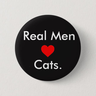 Men Love Cats 2 Inch Round Button