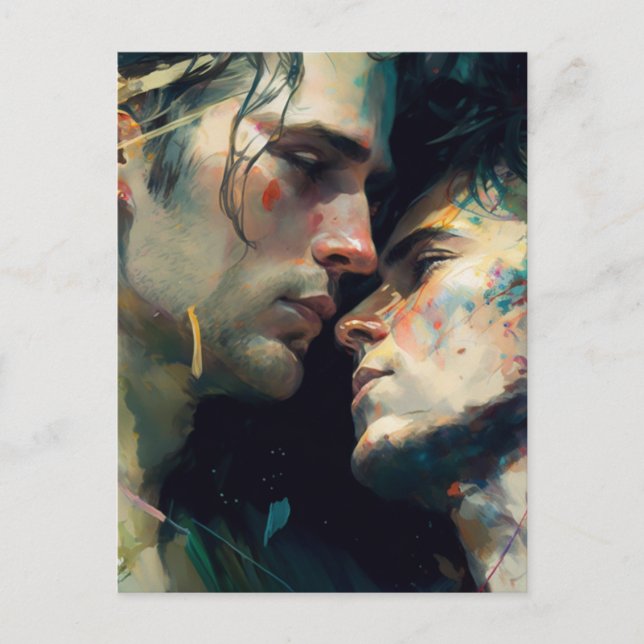 Men Madly in Love Postcard (Front)