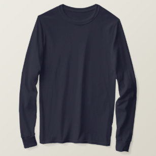 Men Navy Blue Long Sleeve T-Shirt / Customize