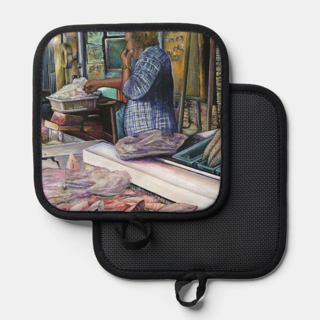 Men of Desert, Gifts of the Sea, Jerusalem Pot Holder (Front/Back)