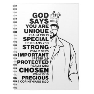 Men of faith positive inspirational motivation notebook