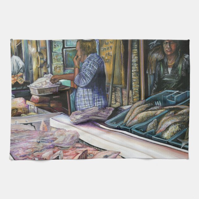 Men of the Desert, Gifts of the Sea, Jerusalem Kitchen Towel (Horizontal)
