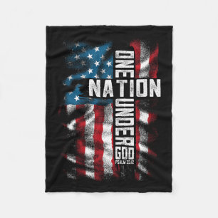 Men One National Under God 4th Of July Men Women Fleece Blanket