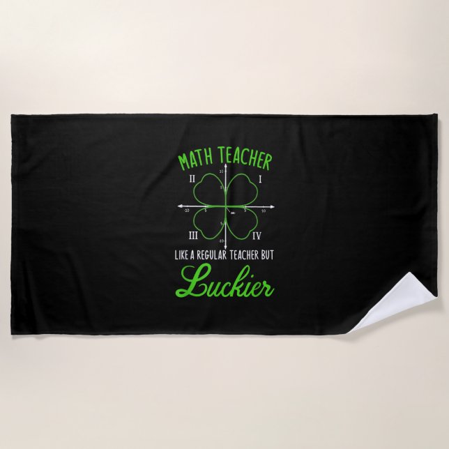 Men Patrick Was A Saint Funny St Patricks Day Beer Beach Towel (Front)
