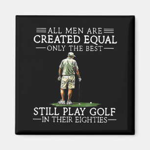 Men Play Golf Eighties Funny Golfer Golfing  Magnet