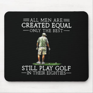 Men Play Golf Eighties Funny Golfer Golfing Mouse Pad