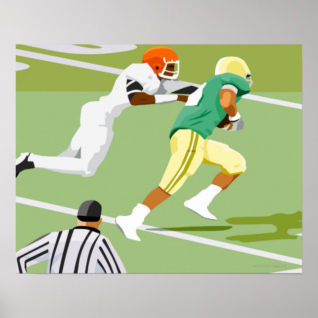 Men playing football 2 poster (Front)