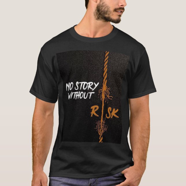 Men Printed Round Neck Cotton Blend black T-Shirt (Front)