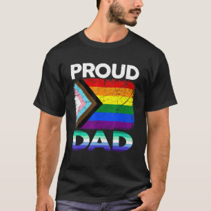 Men Proud Dad Transgender Pride Gay Flag Lgbt Fath T-Shirt