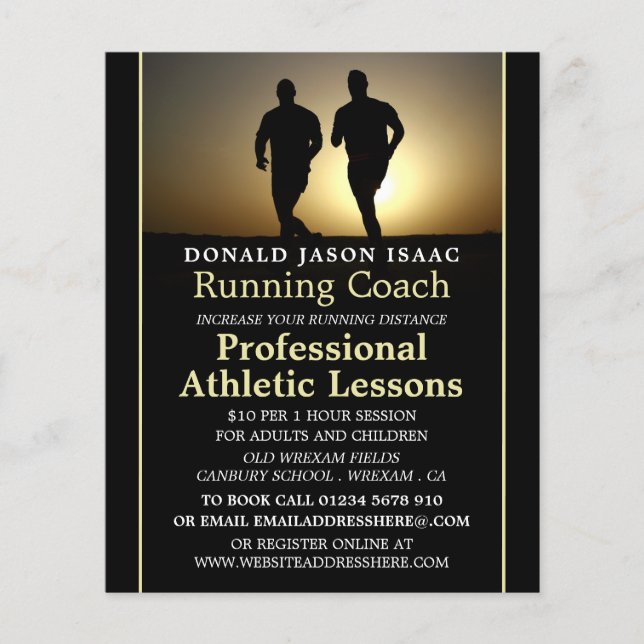 Men Running, Athletics Lesson Advertising Flyer (Front)