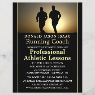 Men Running, Athletics Lesson Advertising Flyer
