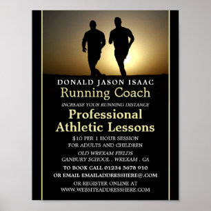 Men Running, Athletics Lesson Advertising Poster