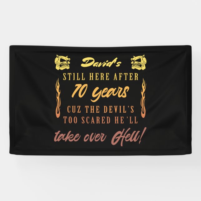 Men’s 70th Birthday Humour Banner (Horizontal)