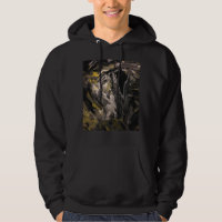 Men’s black hoodie sweatshirt abstract art design 