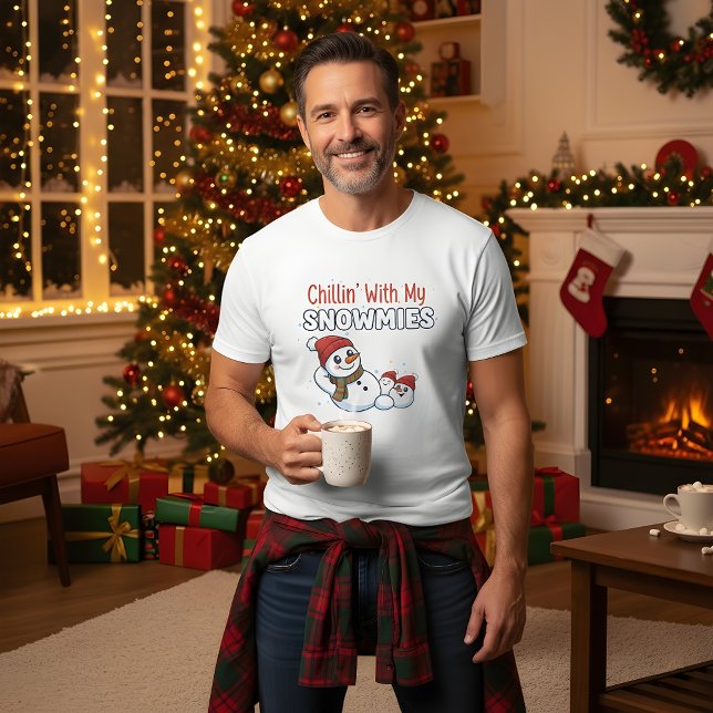 Men’s Christmas T-Shirt | Snowman Holiday Design (Créateur téléchargé)