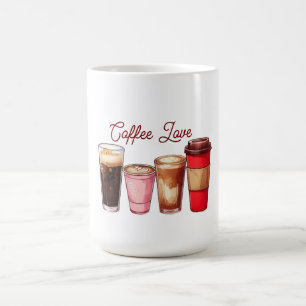 Men’s Coffee Art T-Shirt   Cute Coffee Cups Street