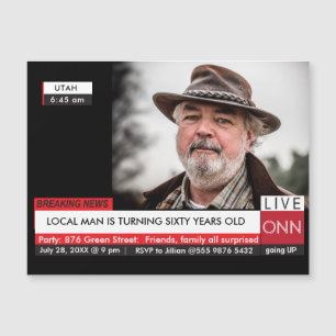 Men’s Funny 60th Birthday 📺 TV News 