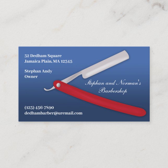 Men’s Haircut Barber Business Card Template (Front)