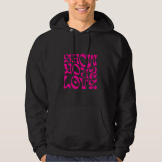 Men’s Minimalist Hoodie with Bold Pink Text