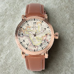 Men’s Rose Gold Mecca Map Watch – Arabic Numerals<br><div class="desc">Men’s Rose Gold Mecca Map Watch – Arabic Numerals | Groom, Eid or Hajj Gift | Personalized Vintage Keepsake. A Meaningful Timepiece, Designed With Heart and Heritage. Celebrate sacred moments and personal milestones with this exquisitely designed men’s watch. Featuring Arabic numerals and an authentic 1895 antique map that beautifully highlights...</div>