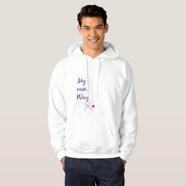 Men’s Typography Hoodie – My Own Way Quote (Front Full)