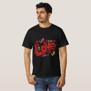 Men’s Urban Peace & Love Graphic Tee - Retro 
