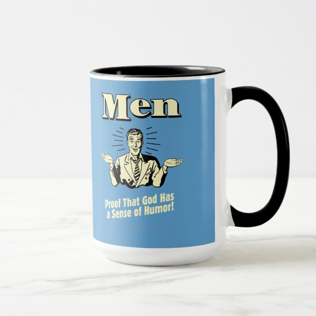 Men: Sense Of Humour Mug (Right)