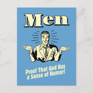 Men: Sense Of Humour Postcard