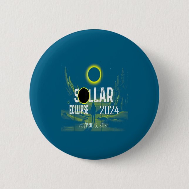 Men Solar Eclipse Totality Total Solar 2 Inch Round Button (Front)