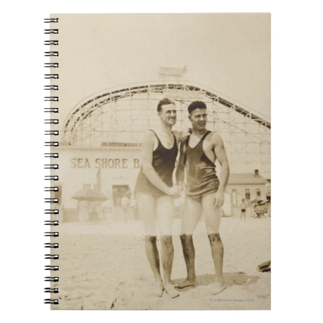 Men Standing on Beach Notebook (Front)