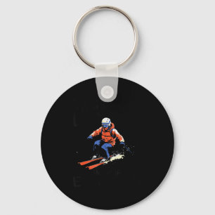 Men Still Go Skiing In Their Eighties Funny Snow S Keychain