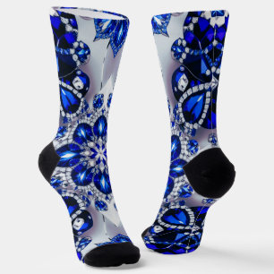 Men sustainable socks with Blue White Colours
