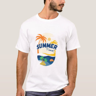 Men T-Shirt summer time, beach time