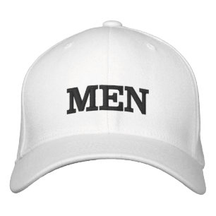 MEN text name Basic Flexfit Wool White colour Embroidered Hat