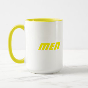 Men Text Printed Style Combo-Cup with Colour Yello Mug