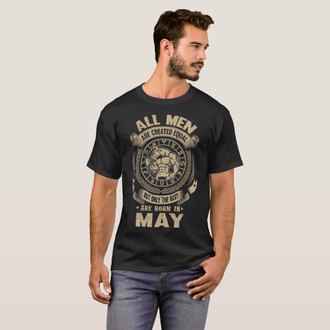 Men the best are born in May T-Shirt (Front Full)