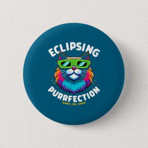 Men Total Solar Eclipse Totality Astronomy 2 Inch Round Button