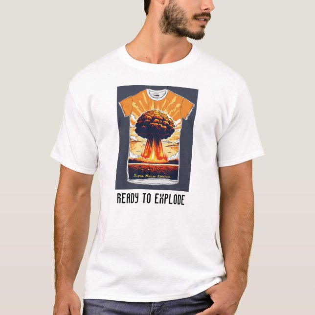 Men Tshirt with nuclear design (Front)