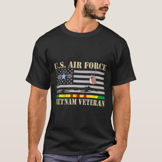 Men U.S Air Force Vietnam Veteran T-Shirt (Front)