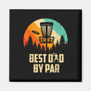 Men Vintage Best Dad By Par Disc Golf Dad Fathers Magnet