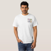 Men White Value T-Shirt with Custom Company Logo (Front Full)