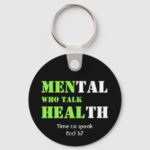 MEN WHO TALK HEAL Custom Scripture Mental Health Keychain