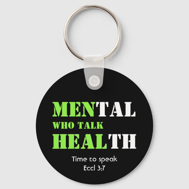 MEN WHO TALK HEAL Custom Scripture Mental Health Keychain (Front)