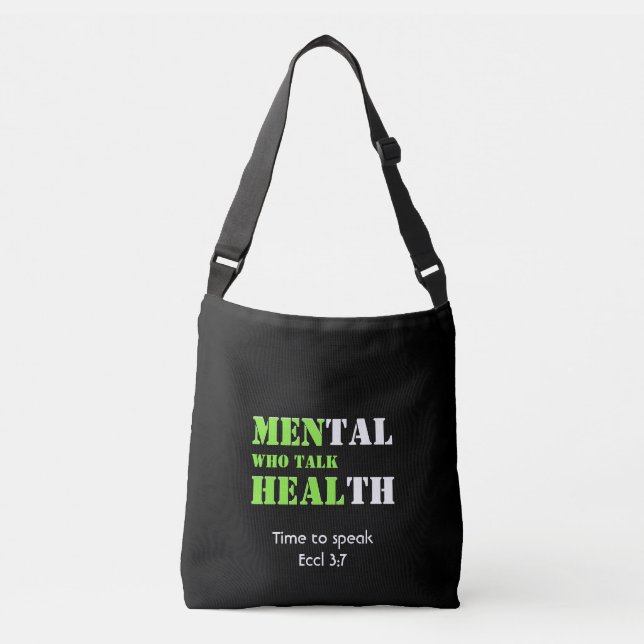 MEN WHO TALK HEAL Custom Text Mental Health Crossbody Bag (Front)