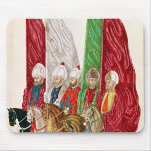 Men with Standards Following the Seigneur to Mouse Pad
