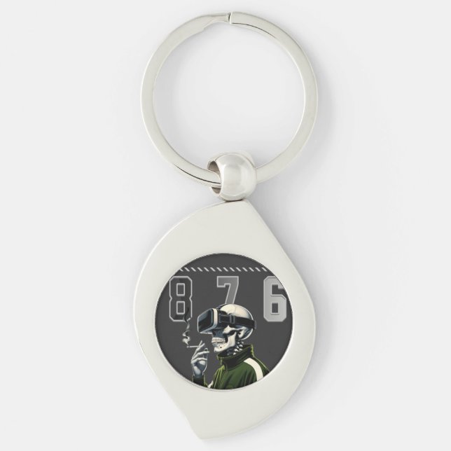 Men/Women 876 LESSONS LEARN Metal Keychain (Front)