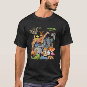 Men Women and Kids Wildlife Zoo Day Party Cute 22 T-Shirt