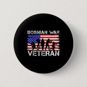 Men Women Bosnian War Veteran 2 Inch Round Button