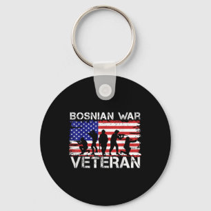 Men Women Bosnian War Veteran  Keychain