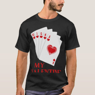 Men Women Couples Valentines Day Love Playing Card T-Shirt